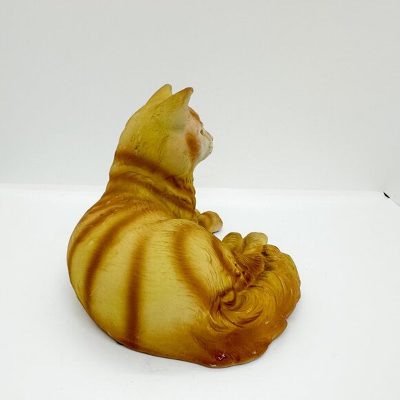 SOLD Vintage Porcelain Aldon Life Like Cat Orange Ginger Tabby Painted Hallmark - Picture 6 of 7